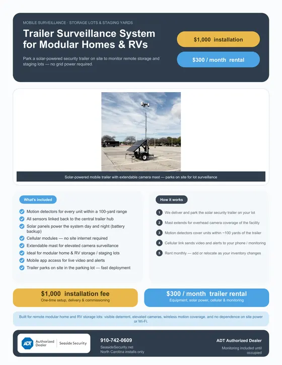 Trailer Surveillance System flyer